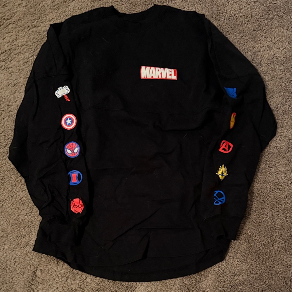 Disney Black Long Sleeve Sweater with Iconic Symbols